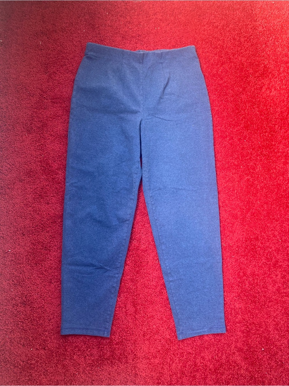 Liz Claiborne Heathered Blue Ponte Leggings Size Large